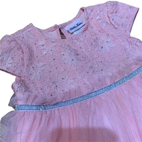 Little Lass Adorable Pink Floral Fancy Dress size 24 Months - Picture 4 of 12